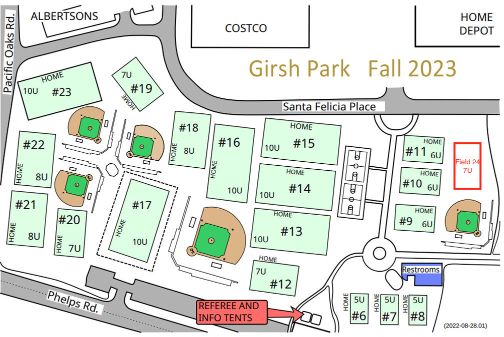 Map of Girsh Park Goleta, CA
