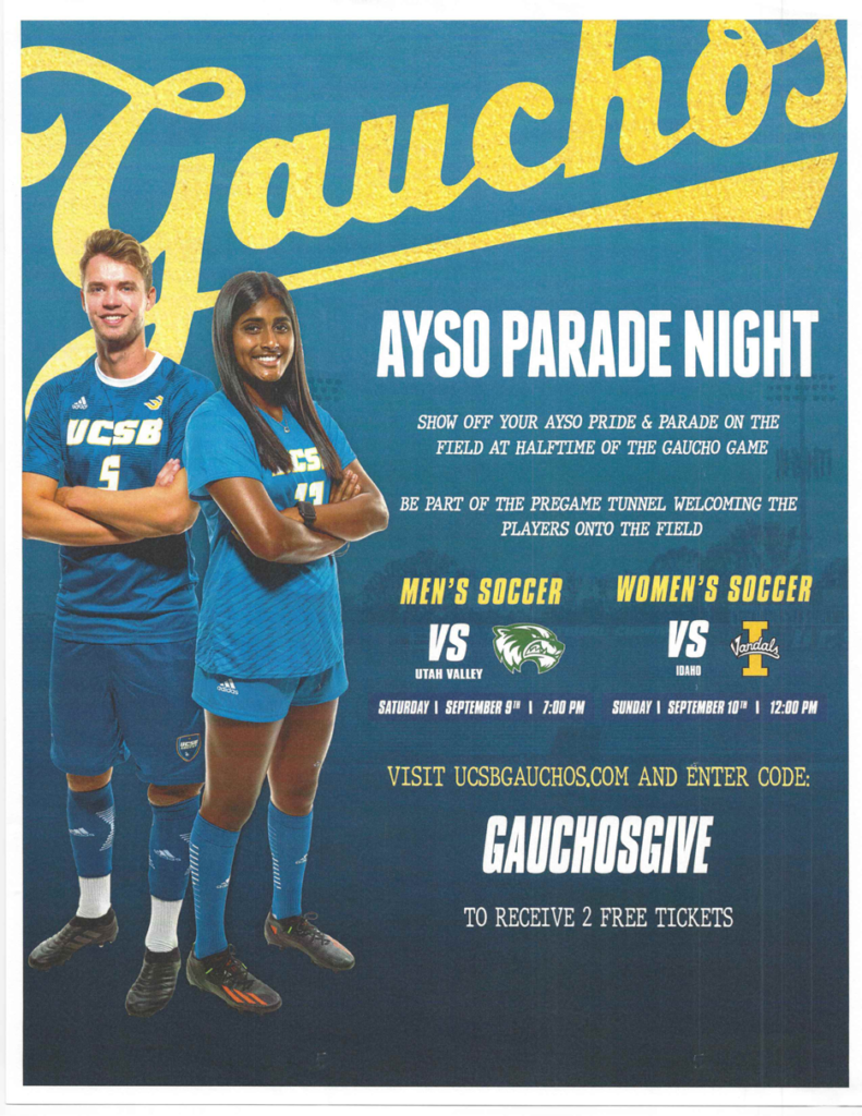 UCSB AYSO Soccer Parade Night